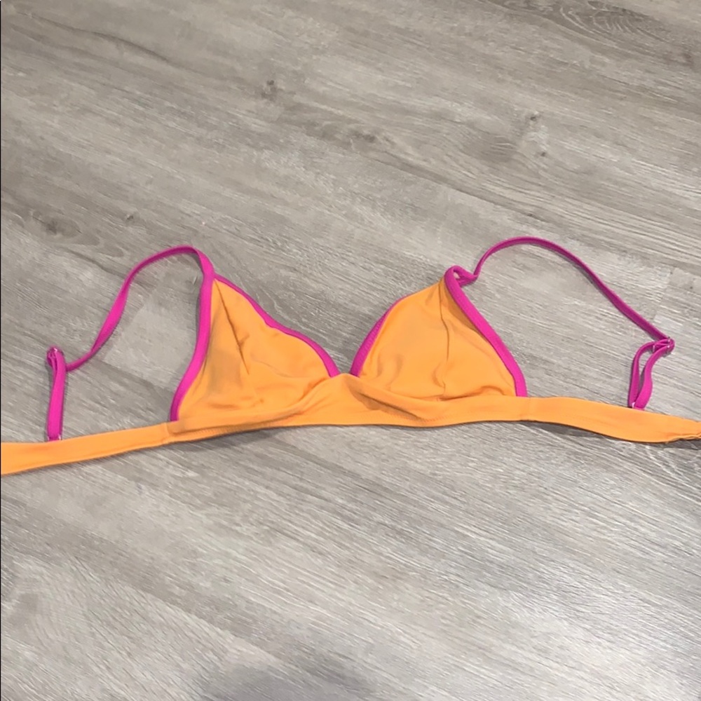 Orange & Neon Pink Bikini Top